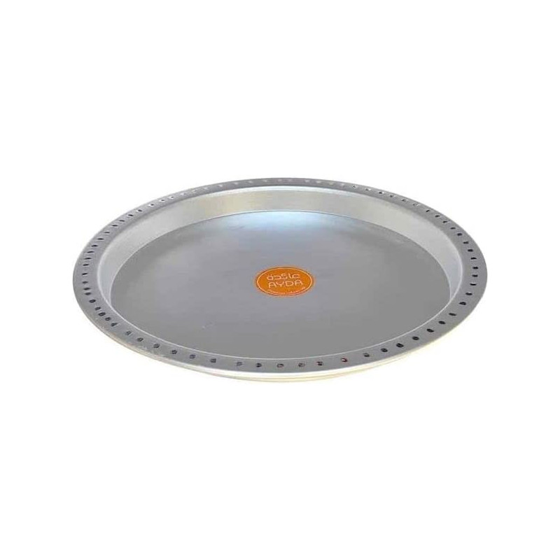 Ayda Aluminium Kunafa Cooking And Serving Plate Silver 42.5 X 5 X 42.5 Cm Silver