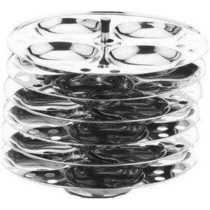 Ayda 6 Rack 24 Pits Idli Stand Silver 19Cm 19 Cm Silver