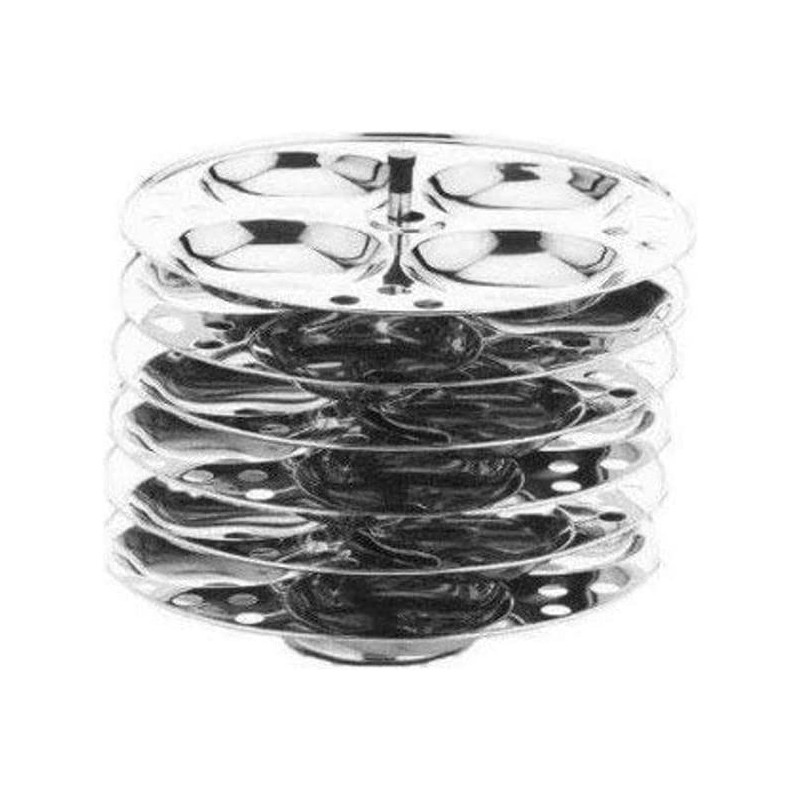 Ayda 6 Rack 24 Pits Idli Stand Silver 19Cm 19 Cm Silver
