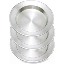 Ayda 3 Pieces Aluminium Kunafa Set Silver 18.5Cm 18.5 M Silver