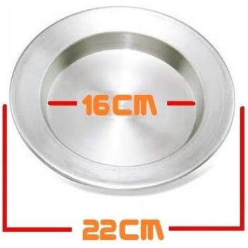 Ayda 3 Pieces Aluminium Kunafa Set Silver 18.5Cm 18.5 M Silver