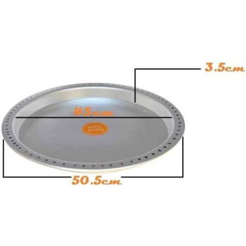 Ayda Aluminium Kunafa Cooking And Serving Plate Silver 50.5 X 5 X 50.5 Cm Silver