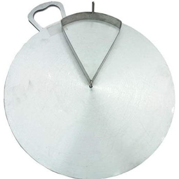 Aluminium Tawa For Arabic Bread Tortilla Crepe And Regag Bread 12 Inches Silver