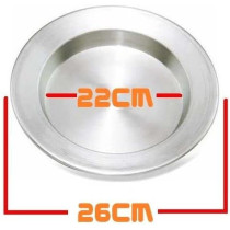 Ayda 3 Pieces Aluminium Kunafa Set Silver 26Cm 26 Cm Silver