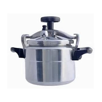Aluminium Pressure Cooker With Lid 7 Litres Silver
