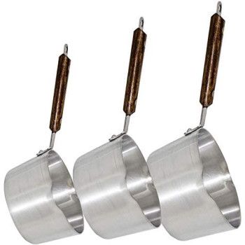 Kitchen King 3 Pieces Aluminium Sauce Pan Set Set Of 3 Silver