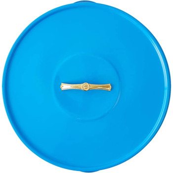 Ayda Aluminum 7 Partition Breakfast Serving Tray With Dip Lid 17 Inches Blue