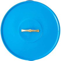 Ayda Aluminum 7 Partition Breakfast Serving Tray With Dip Lid 17 Inches Blue