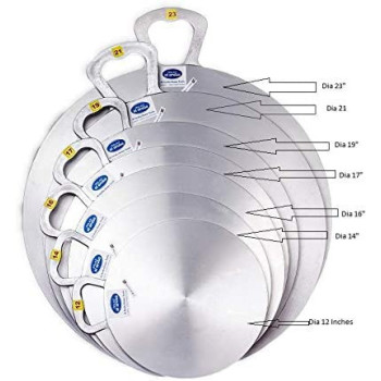 Arobah Aluminium Arabic Tawa Roti Pan Ragag Maker Dia 19 Silver