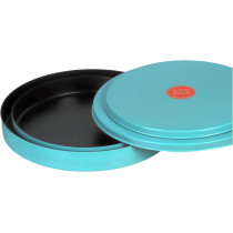 Ayda 4 Piece Non Stick Cheese Kunafa Cake Baking Tray Blue 35X35X5.5Cm 35 X 35 X 5.5 Cm Blue
