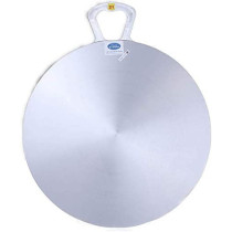 Arobah Aluminium Round Tawa Roti Pan Dia 21in Dia 21 Silver