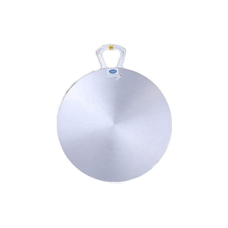 Arobah Aluminium Round Tawa Roti Pan Dia 21in Dia 21 Silver