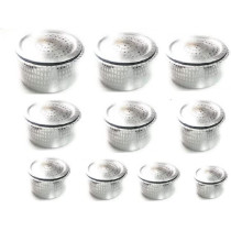 Ayda 10 Pieces Aluminium Hammered Mini Tope Set With Lid Silver 15Cm 10 Pieces Silver