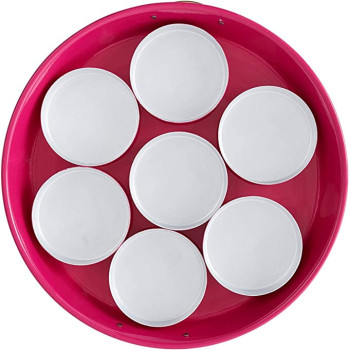 Ayda Aluminum 8 Partition Breakfast Serving Tray With Dip Lid20 Inches Pink