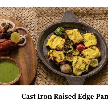 Ayda Cast Iron Adachatti Dosa Pan Pre Seasoned For Traditional Cooking Of Dosa Omelette Pizza Frying Fish Black 10 Inches