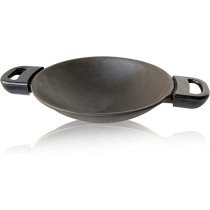 Ayda Cast Iron Appachatti 22Cm Appam Pan Pre Seasoned With Heat Resistant Handle 9Inches9 Inches Black