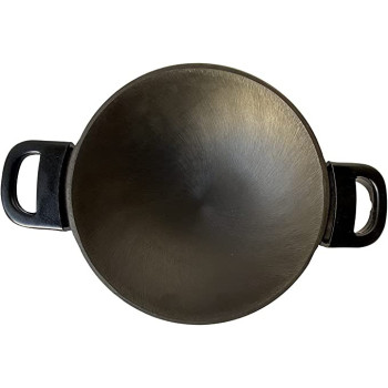 Ayda Cast Iron Appachatti 22Cm Appam Pan Pre Seasoned With Heat Resistant Handle 9Inches9 Inches Black