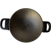 Ayda Cast Iron Appachatti 22Cm Appam Pan Pre Seasoned With Heat Resistant Handle 9Inches9 Inches Black