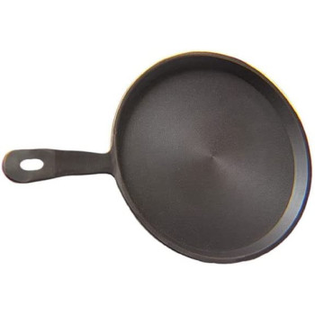 Ayda Cast Iron Non Sticky Pre Seasoned Dosa Tawa with Handle for DosaRotiChapati Black Diameter 25 cm Induction Friendly