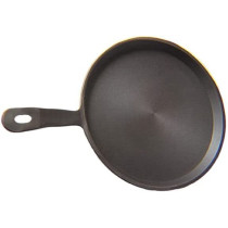 Ayda Cast Iron Non Sticky Pre Seasoned Dosa Tawa with Handle for DosaRotiChapati Black Diameter 25 cm Induction Friendly