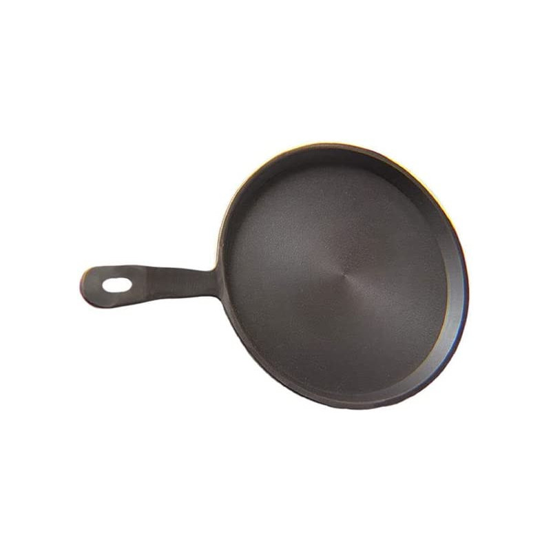 Ayda Cast Iron Non Sticky Pre Seasoned Dosa Tawa with Handle for DosaRotiChapati Black Diameter 25 cm Induction Friendly