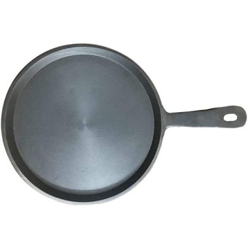 Ayda Cast Iron Non Sticky Pre Seasoned Dosa Tawa with Handle for DosaRotiChapati Black Diameter 25 cm Induction Friendly