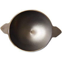 Ayda Cast Iron Pre Seasoned Healthy Super Smooth Appachettyappam Kadaivellapam Pan Black 9Inch9 Inches Black