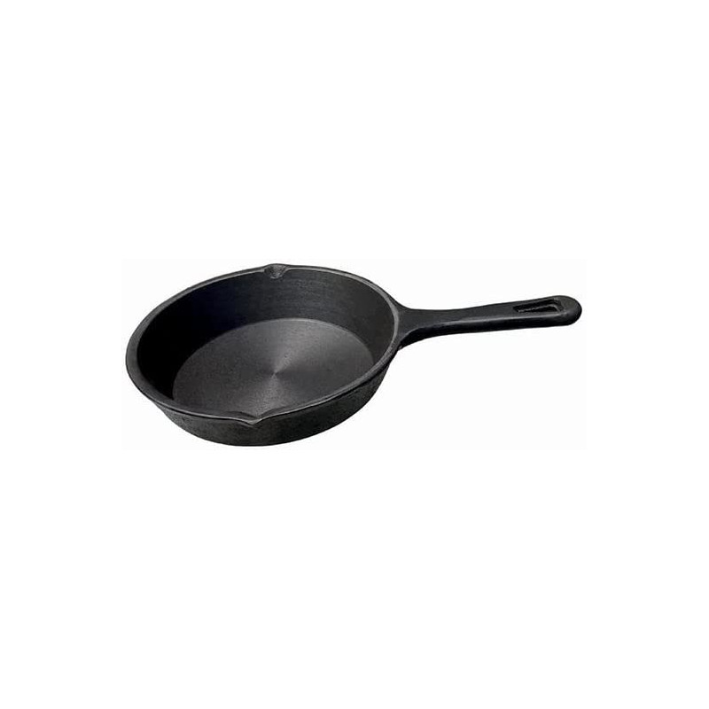 Ayda Cast Iron Pre Seasoned SkilletFrying PanTadkaOmeletteToxin FreeBlackWeight 1.25 kgDiameter 15 cm15 CM Black