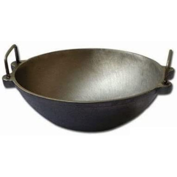 Ayda Cast Iron Pre Seasoned Kadaikadhai For Cooking And Deep Frying Multipurpose Loha Kadai Black 13Inch13 Inches Black