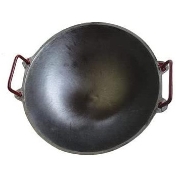 Ayda Cast Iron Pre Seasoned Kadai Kadhai For Cooking And Deep Frying Multipurpose Loha Kadai Gas Stove Friendly Black 8 Inch