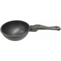 Ayda Cast Iron Pre Seasoned Tadka Pan With Cast Iron Handle Gas Small And Handy Naturally Non Stick Black D:13Cms 500Ml Black