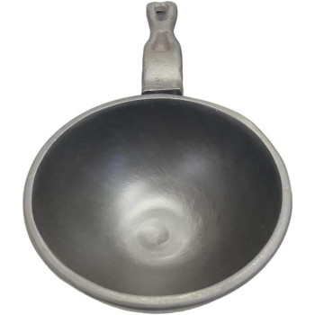 Ayda Cast Iron Pre Seasoned Tadka Pan With Cast Iron Handle Gas Small And Handy Naturally Non Stick Black D:13Cms 500Ml Black