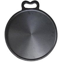 Ayda Cast Iron Pre Seasoned Super Smooth Tawa For Dosarotichapati Black 14 Inch14 Inches Black