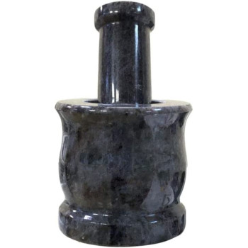 Ayda Granite Mortar And Pestle Black 11Cm11 Cm Black