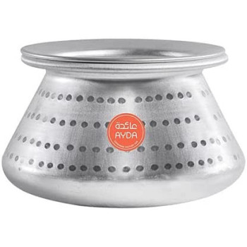 Ayda Hammered Aluminium Biryanihareesa Decorative Pot With Lid Silver 7.8L7.8 Litres Silver
