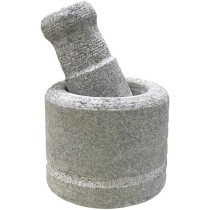 Ayda Natural Soap Stone Mortar And Pestal Grey 11X9.5X11Cm11 X 9.5 X 11 Cm Grey