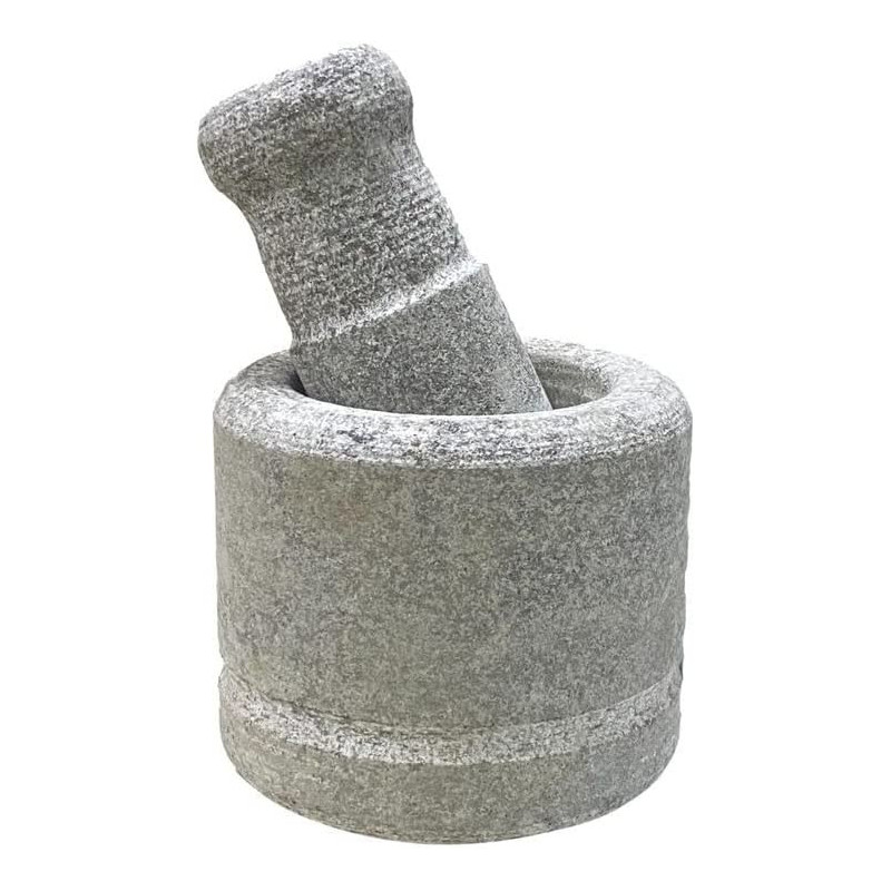 Ayda Natural Soap Stone Mortar And Pestal Grey 11X9.5X11Cm11 X 9.5 X 11 Cm Grey