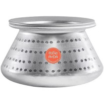 Ayda Hammered Aluminium Biryanihareesa Pot With Lid 9L9 Litres Silver