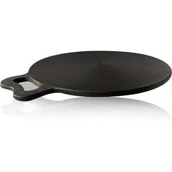 Ayda Pre Seasoned Cast Iron Concave Tawa For Tortillas Compatible With Gas Top Stove Oven Safe 12 Inches Curved Tawa Black