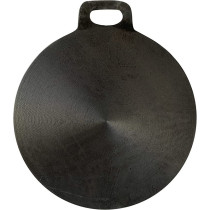 Ayda Pre Seasoned Cast Iron Concave Tawa For Tortillas Compatible With Gas Top Stove Oven Safe 12 Inches Curved Tawa Black