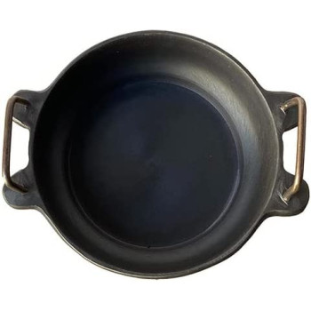 Ayda Pre Seasoned Cast Iron Kadhai With Lid For Cooking And Deep Frying Loha Kadai Coating Free Black 1 Pc 17Cm17 Cm Black