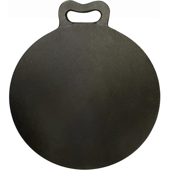Ayda Pre Seasoned Cast Iron Tawa Arabic Bread Maker Flat Edge Iron Tawa compatible with Gas and Flat Top Stoves 12 inch Black