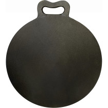 Ayda Pre Seasoned Cast Iron Tawa Arabic Bread Maker Flat Edge Iron Tawa compatible with Gas and Flat Top Stoves 12 inch Black