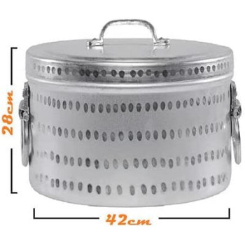 Ayda Pure Aluminium Mandi Biryani Cooking Pot Or Steamer Pot Silver 36cm36 CM Silver