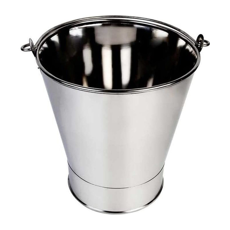 Ayda Stainless Steel Bucket Silver 20X25X20Cm20 X 25 X 20 Cm Silver