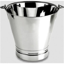 Ayda Stainless Steel Bucket Silver 4L4 Litres Silver