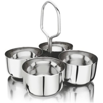 Ayda Stainless Steel Chaumukha Table Caddy Silver 26Cm26 Cm Silver