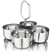 Ayda Stainless Steel Chaumukha Table Caddy Silver 26Cm26 Cm Silver