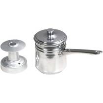 Ayda Stainless Steel Handle Arabic Coffeekarak Chai Fountain Gas Top Kettle Silver 1L1 Litre Silver