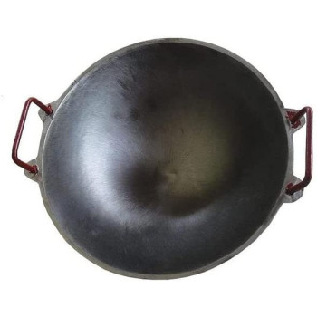Ayda Super Smooth Cast Iron Pre Seasoned Kadaikadhai For Cooking And Deep Frying Loha Kadai Naturally Non Stick 11Inch Black